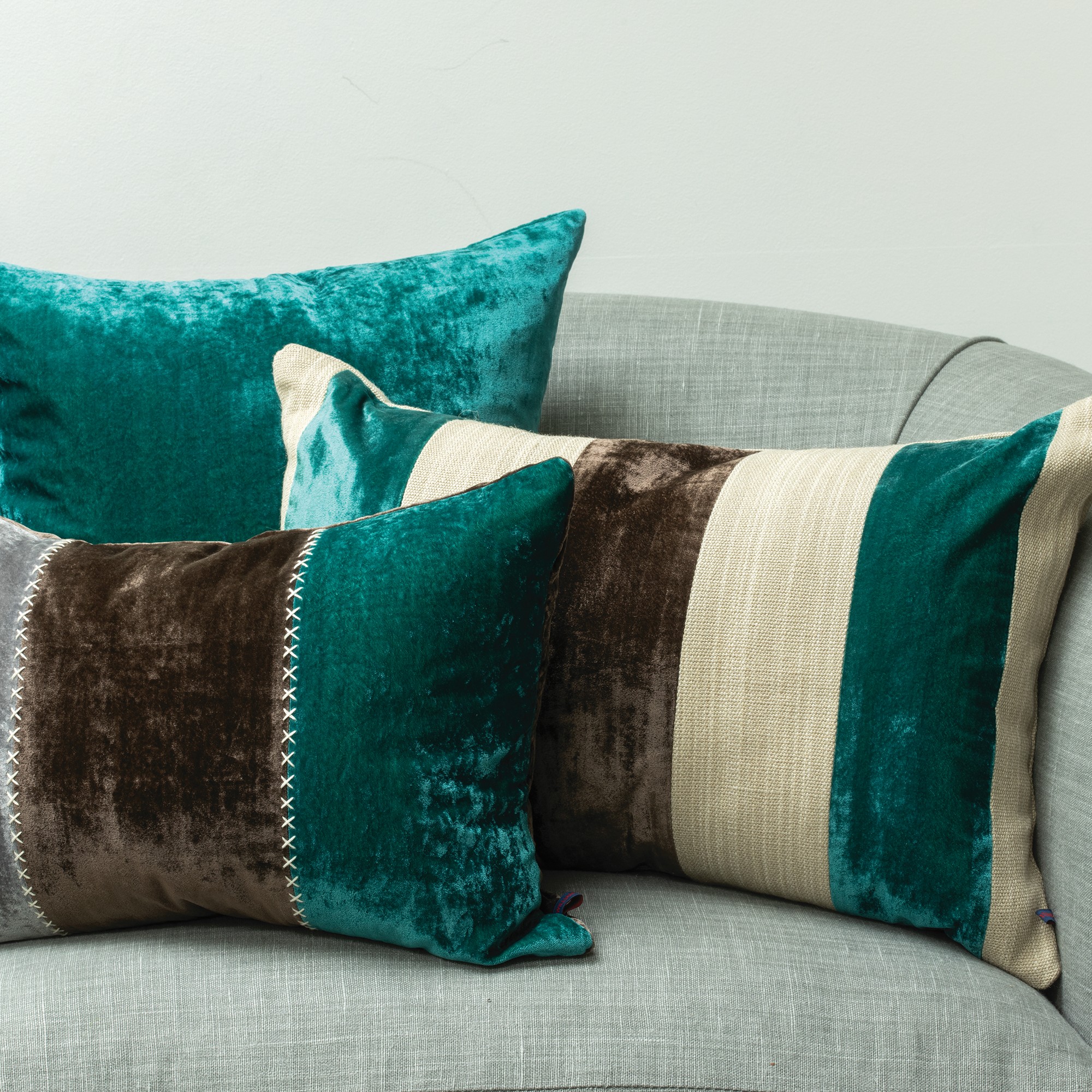 Jade green outlet pillows